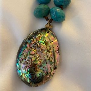 NWT Chico’s Long Beaded Necklace w/Pendant.